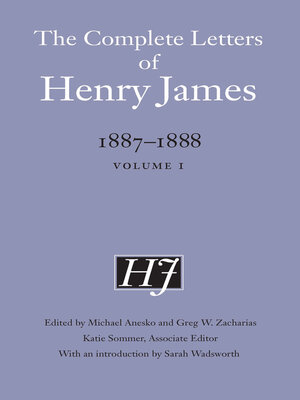 cover image of The Complete Letters of Henry James, 1887–1888